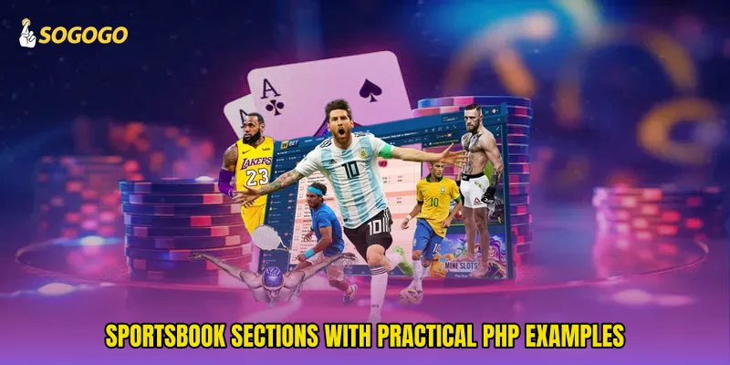 Sportsbook sections with practical PHP examples
